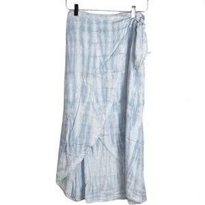 BELLA DAHL Tie Dye Lyocell Wrap Maxi Skirt Coverup XS